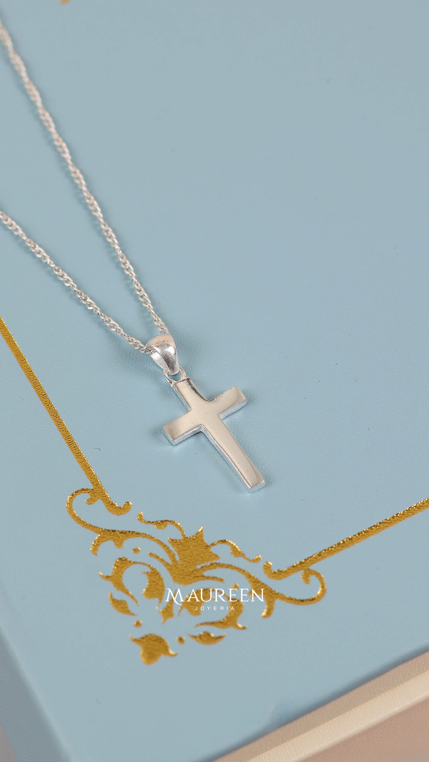 Dije cruz plana mediana - Plata