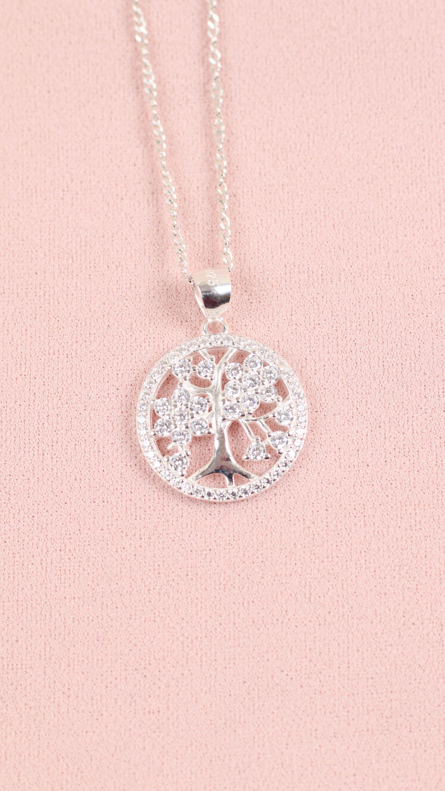 Dije arbol de la vida con circones - Plata