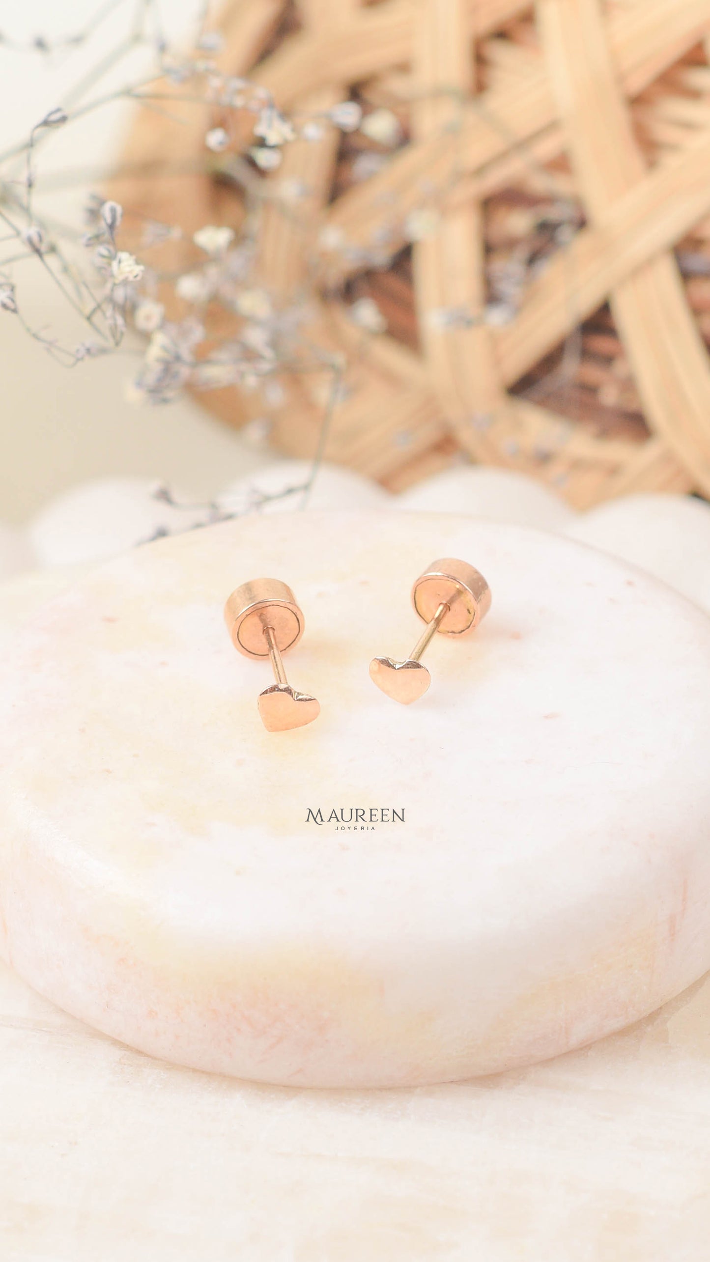 Aretes abridor corazon - Oro