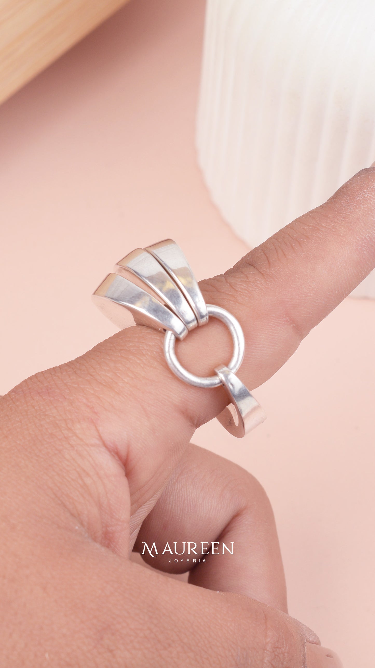 Anillo lineas - Plata