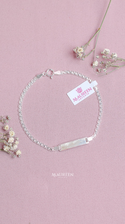 Esclava cuadrada cadena Bismark para mujer - Plata