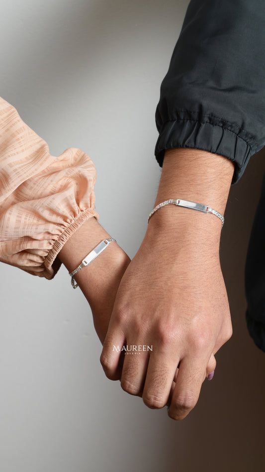 Esclava cuadrada cadena gucci para pareja - Plata