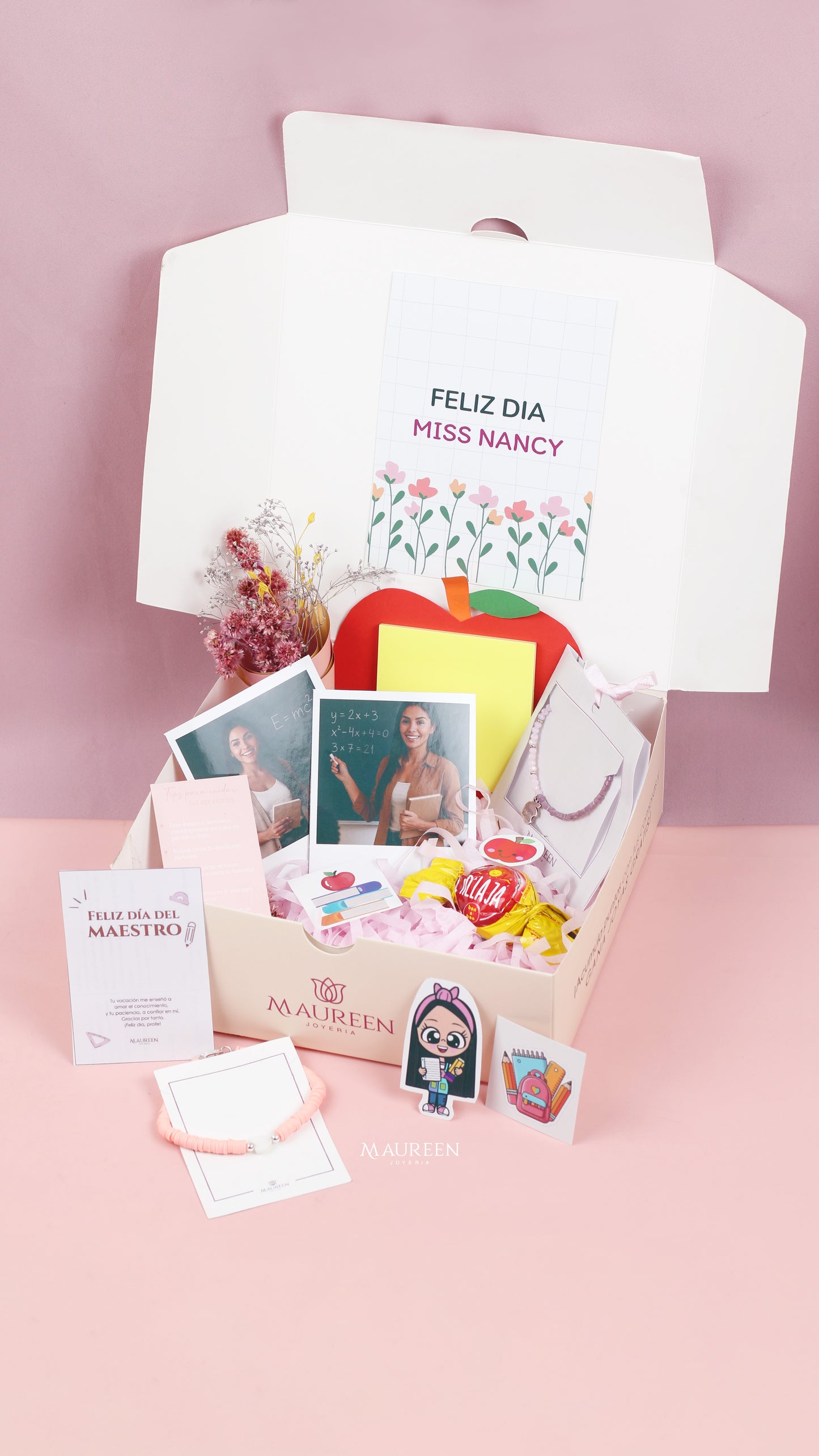 Box dia de la maestra- Plata