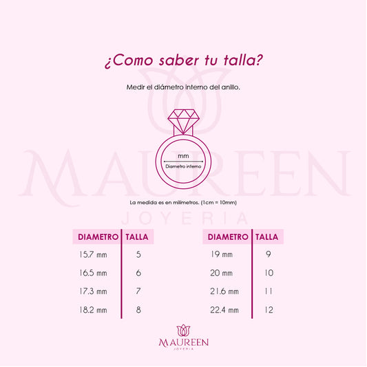 Anillo marquesitas cuadrado con cristal - Plata