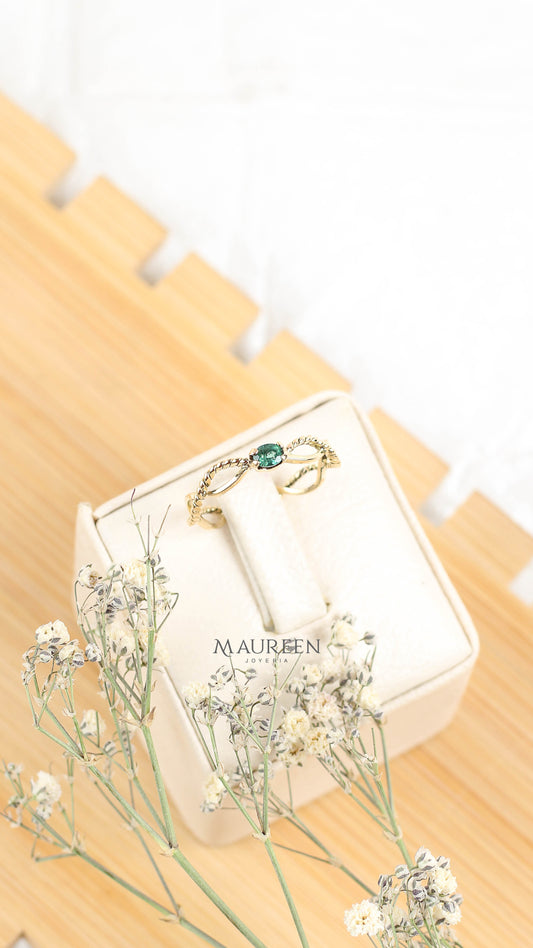 Anillo infinito entrelazado - Oro