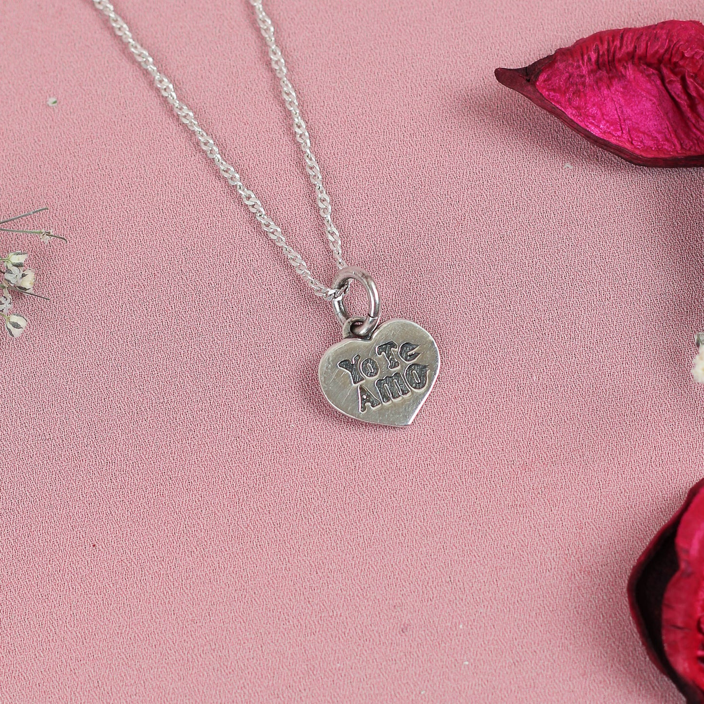 Dije corazon "Yo Te Amo"- Plata