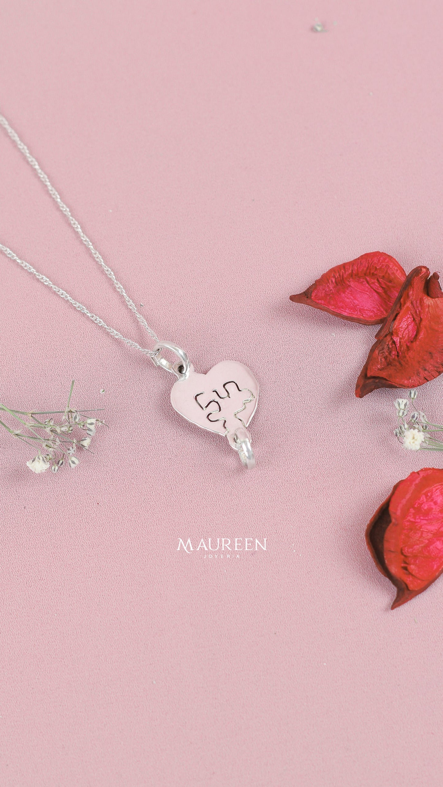 Dije rompecabezas pareja - Plata