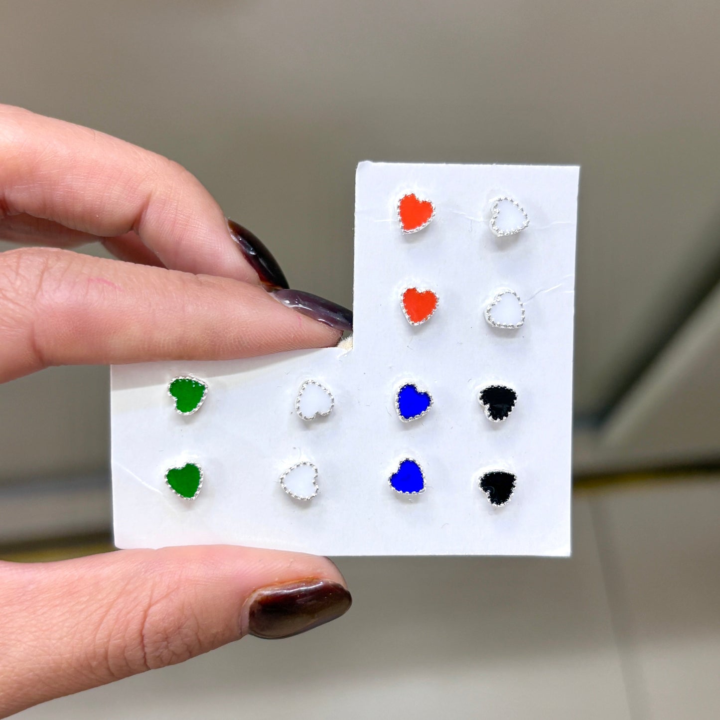 Arete tornillo corazon - Plata