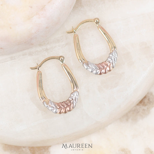 Argolla labrada ovalada - Oro