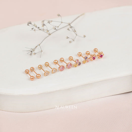 Arete abridor tornillo flor - Oro