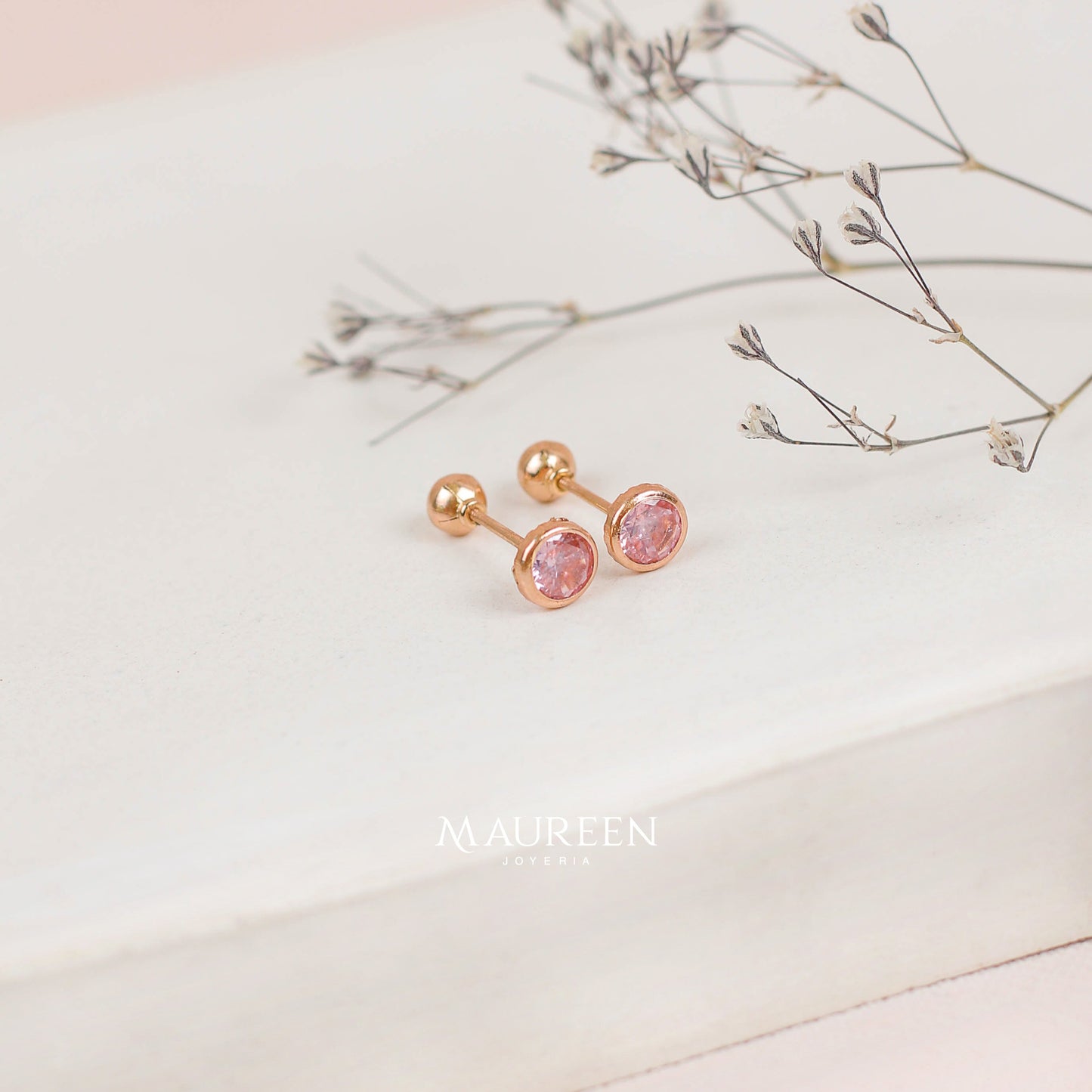 Arete abridor tornillo circulo - Oro