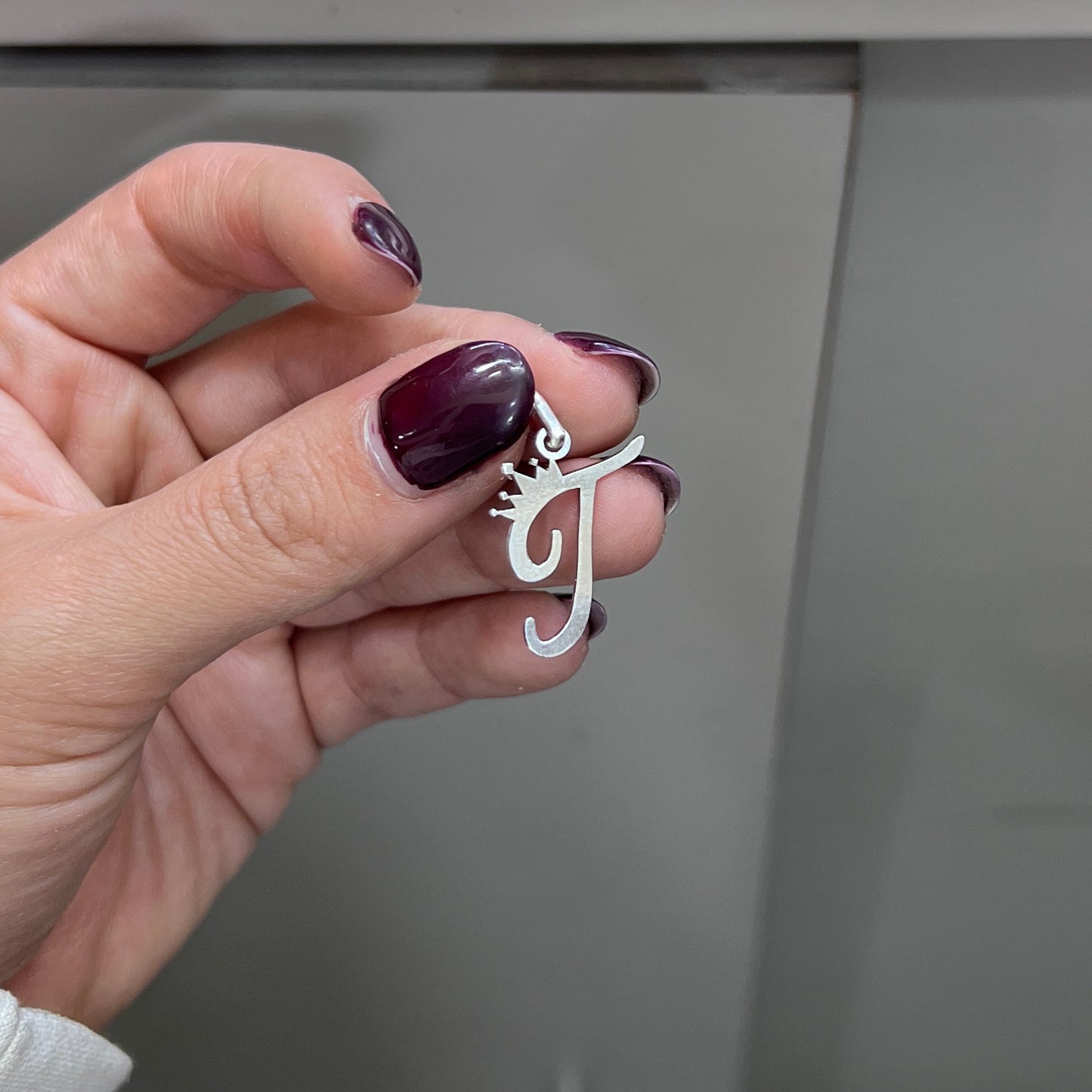 Dije letra personalizada - Plata