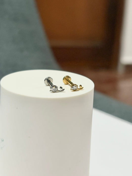 Arete piercing tulipan - Acero quirúrgico