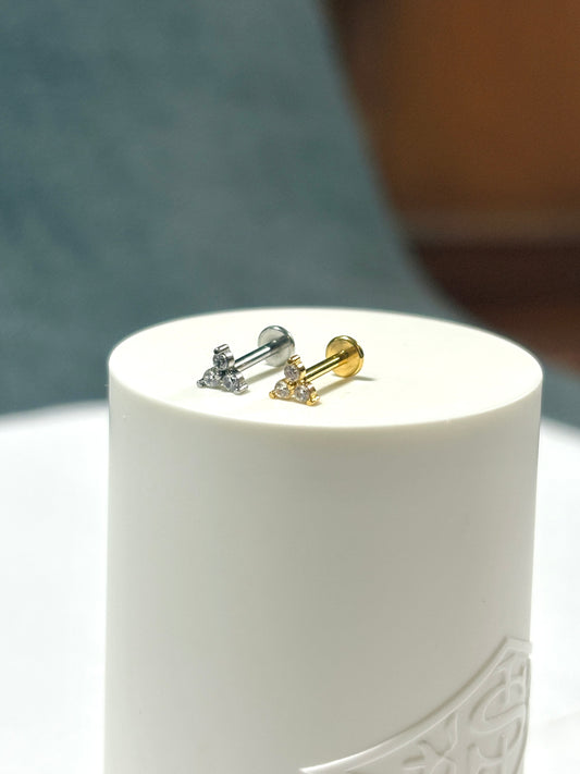 Arete piercing trebol - Acero quirúrgico