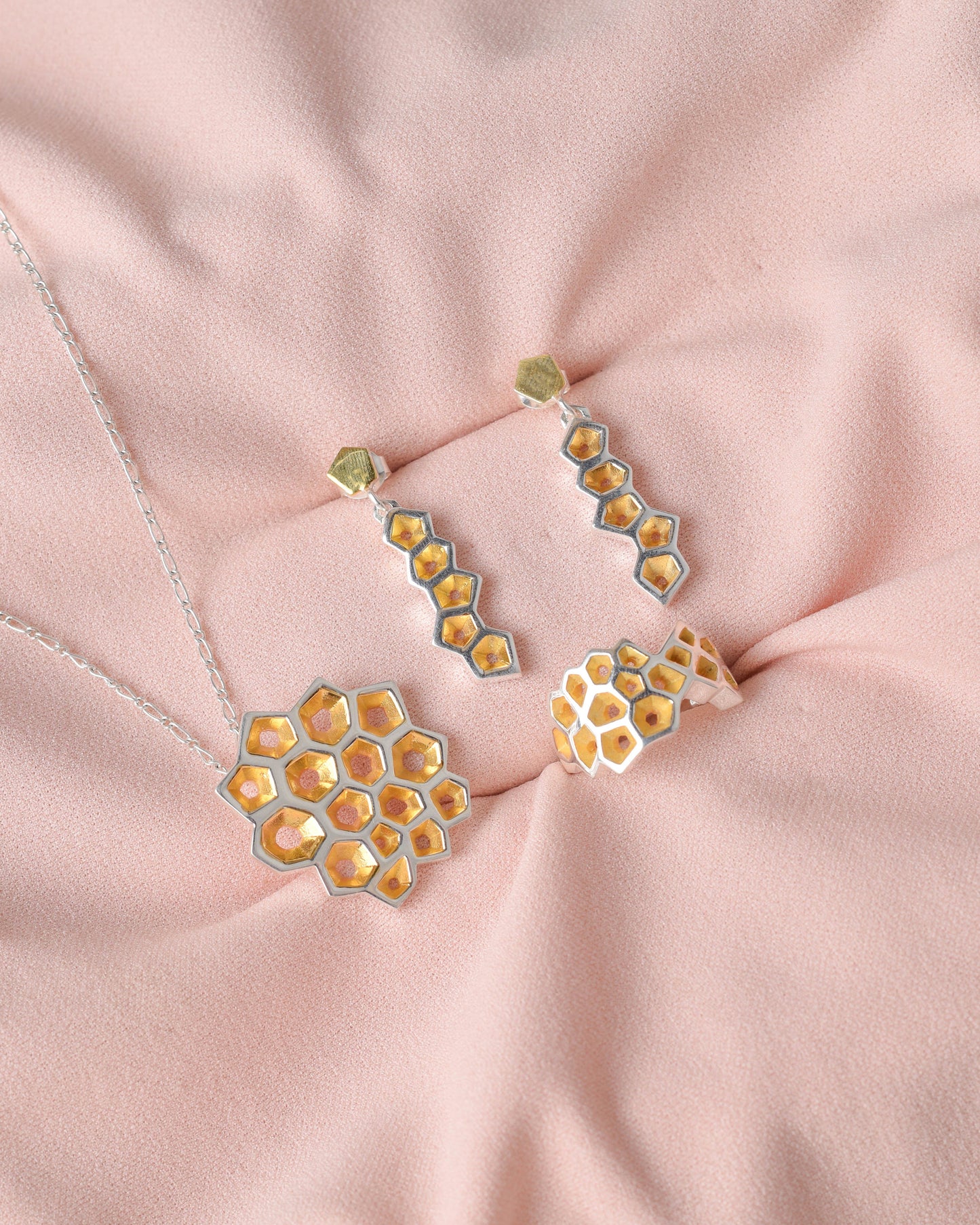 Juego panel de abeja - Plata/Oro