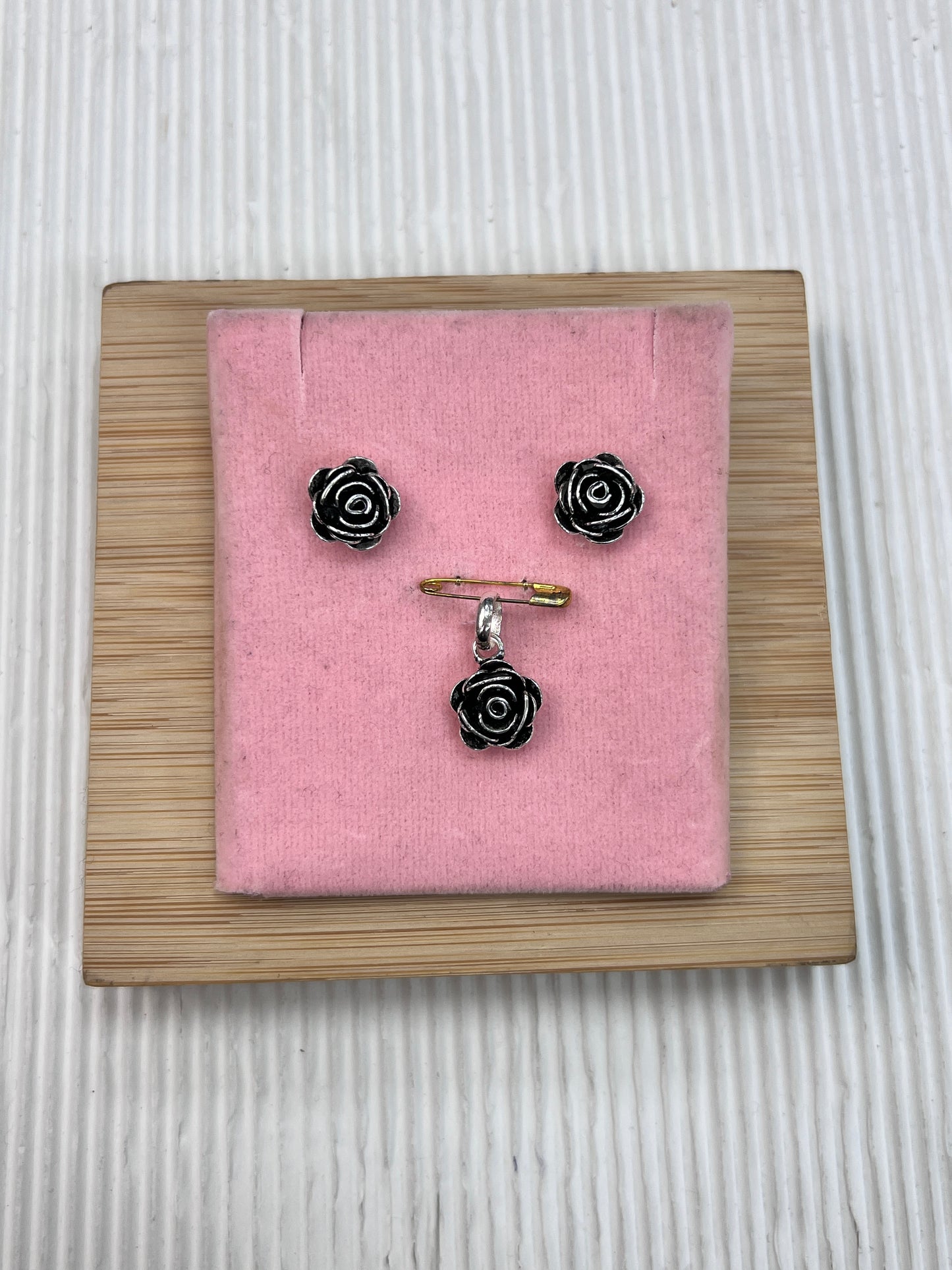 Juego rosa de papel pegado- plata quemada