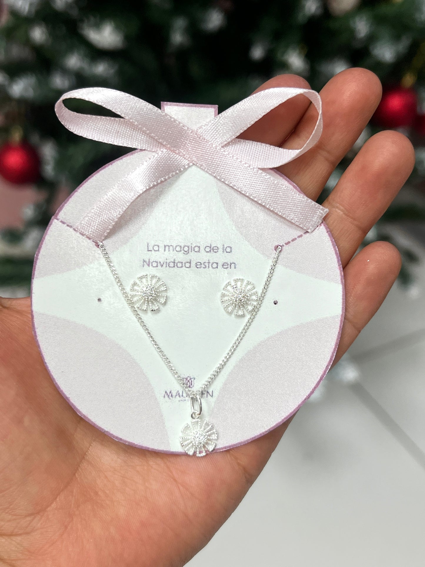 Juego flor calada - Plata