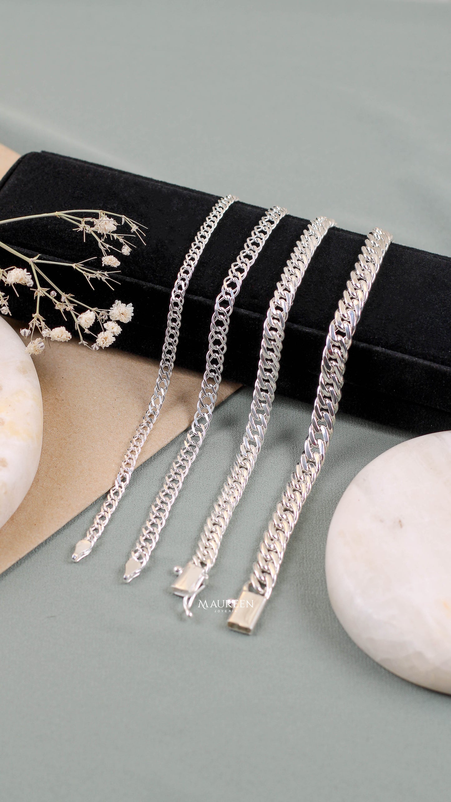 Pulsera hombre malla - Plata