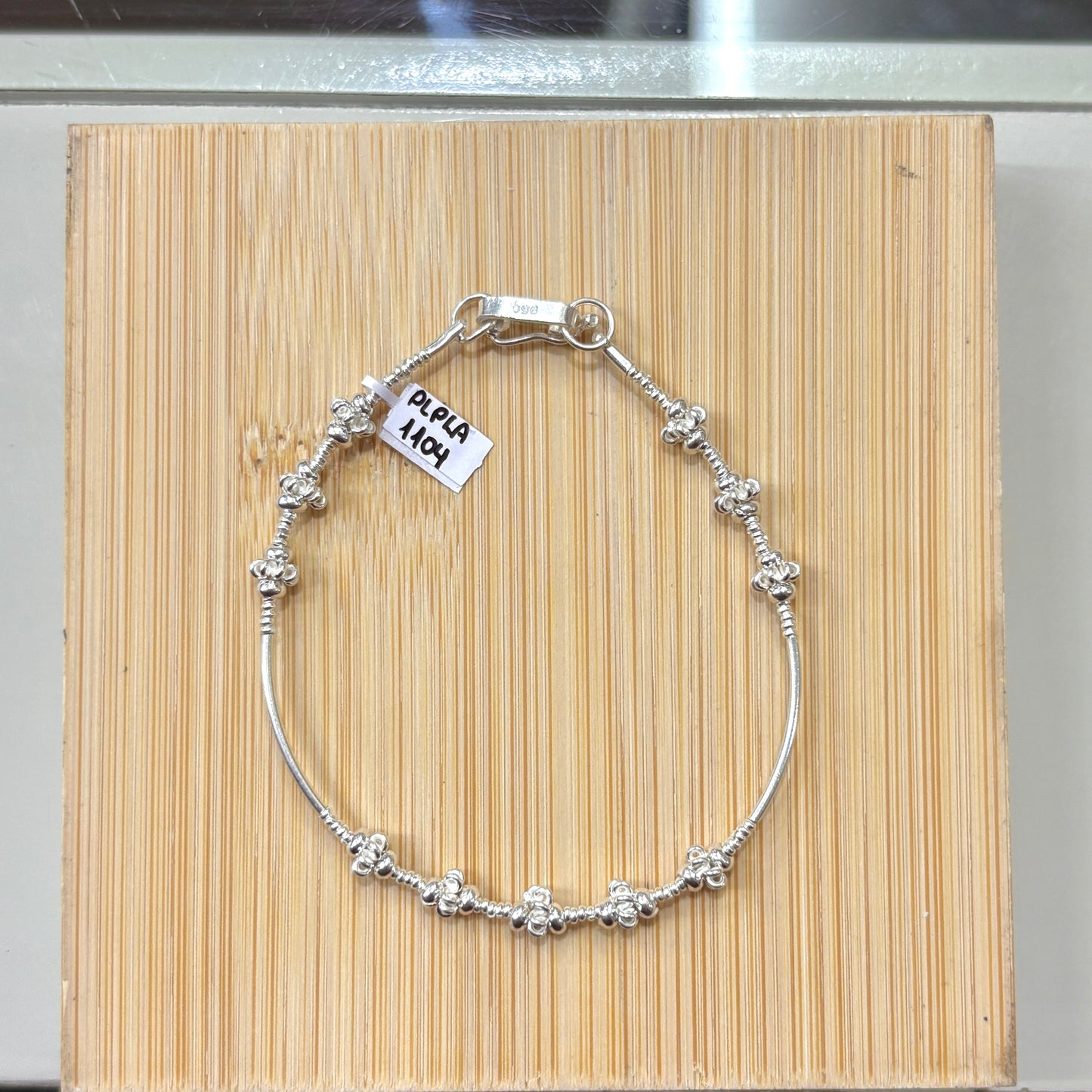 Pulsera tubos shakiras con 11 espirales - plata