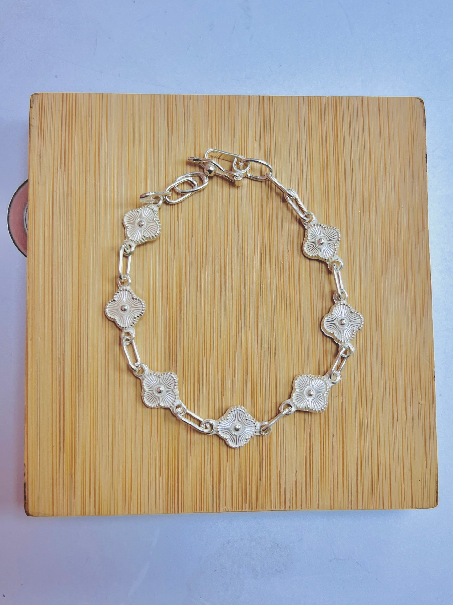 Pulsera VAN rayas pequeña - plata