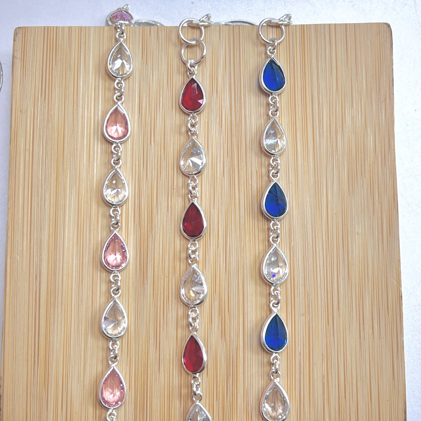 Pulsera circones gota - plata
