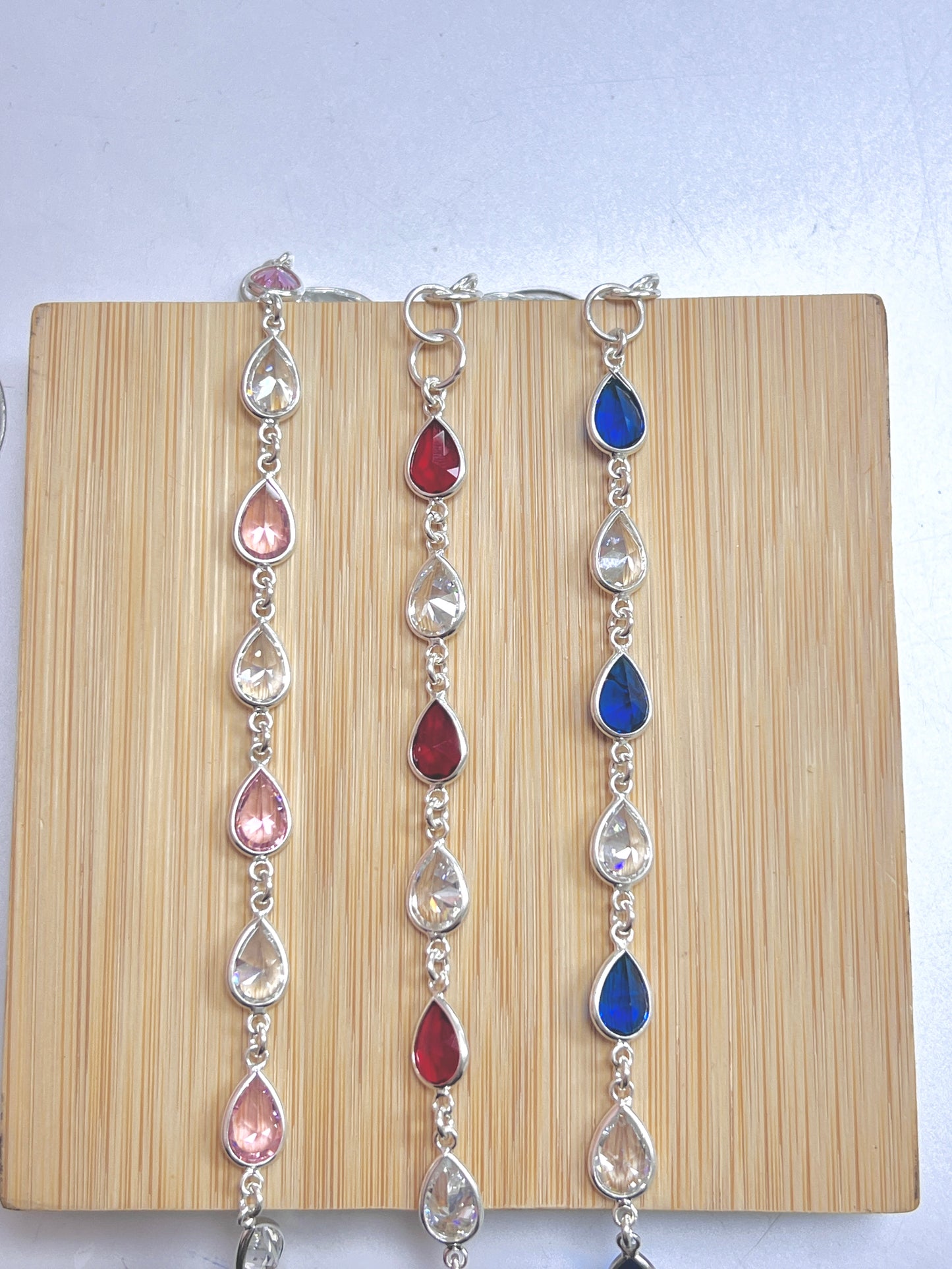 Pulsera circones gota - plata