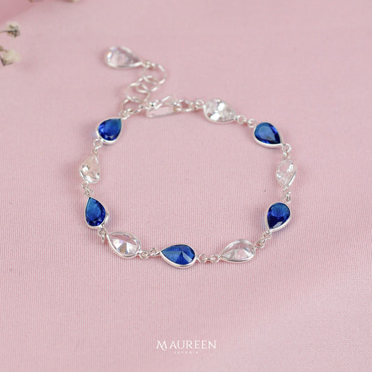 Pulsera circones gota - plata