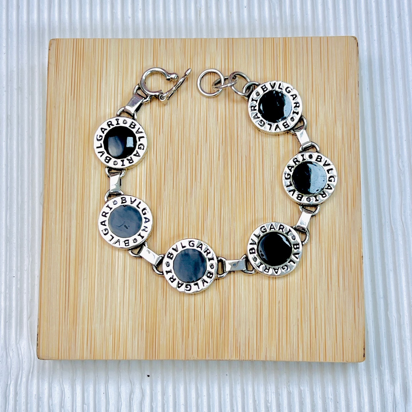 Pulsera BULGARIA onix - plata