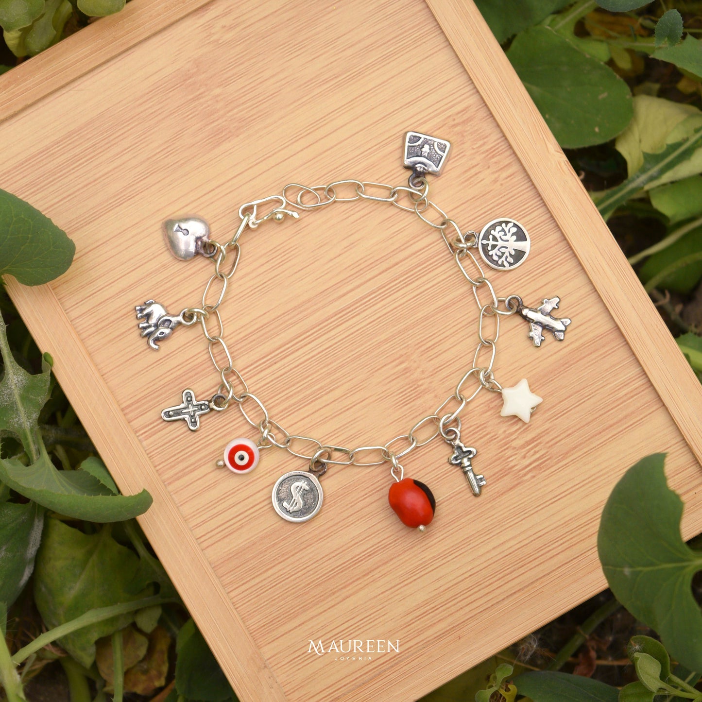 Pulsera dijes de la suerte - Plata