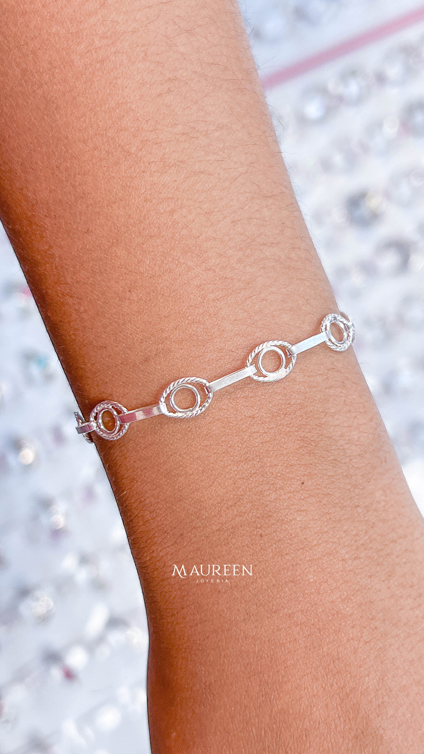 Pulsera ojos entorchados - Plata