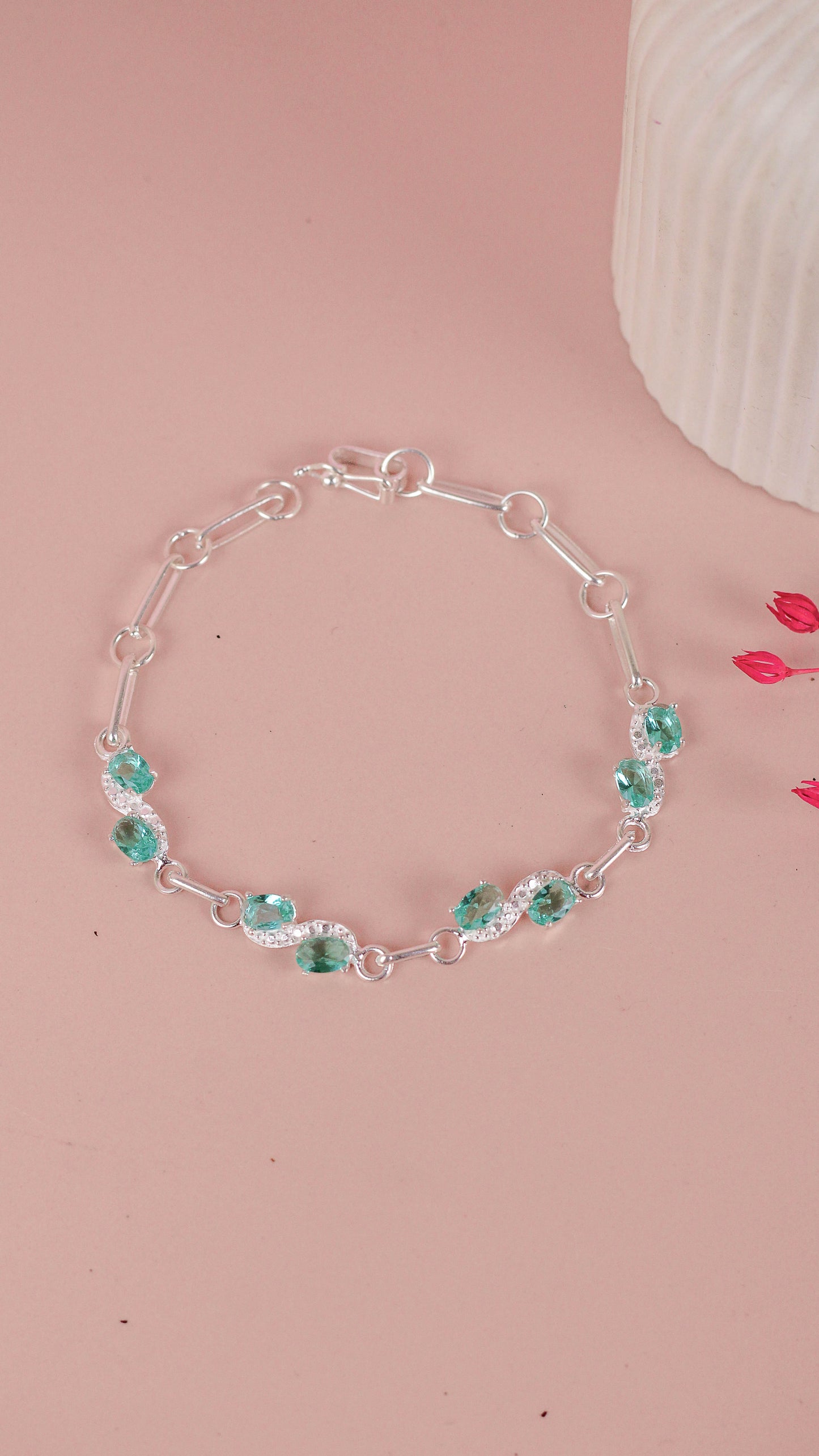 Pulsera infinito con circones - Plata