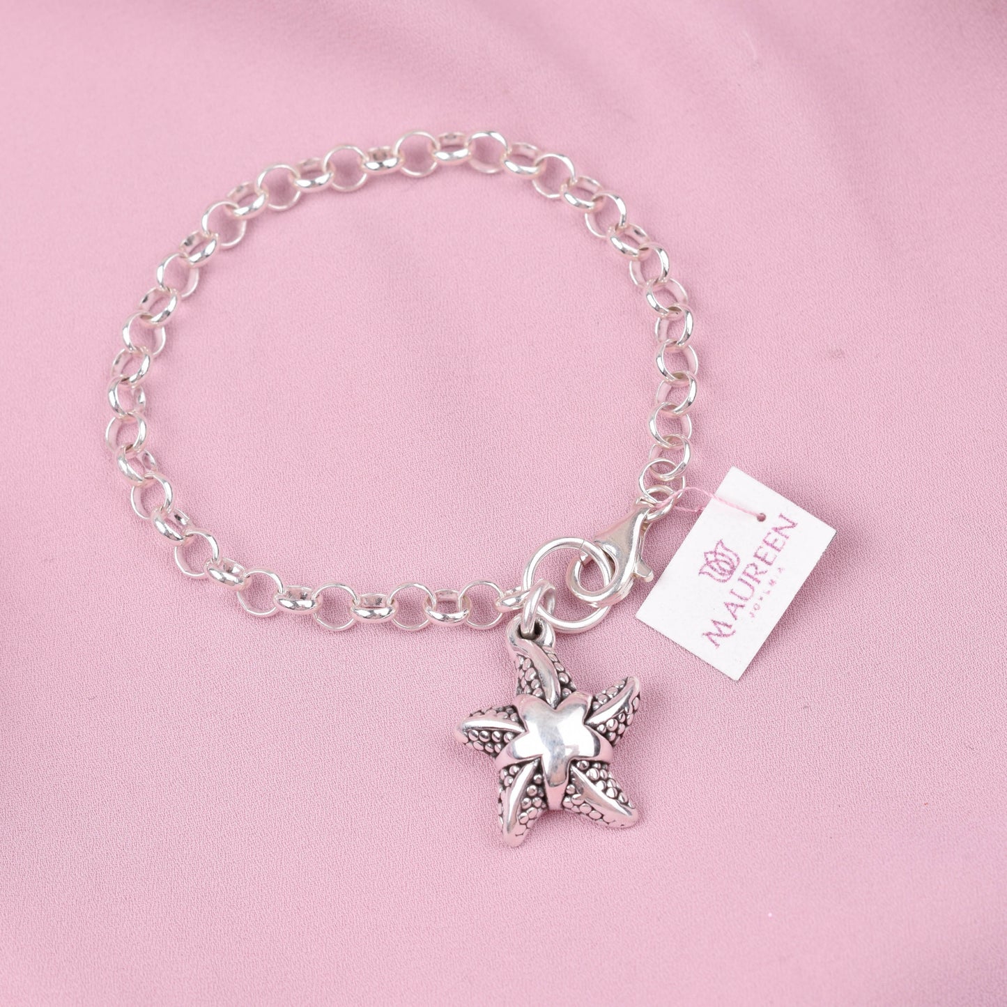 Pulsera estrella electroformatura - Plata