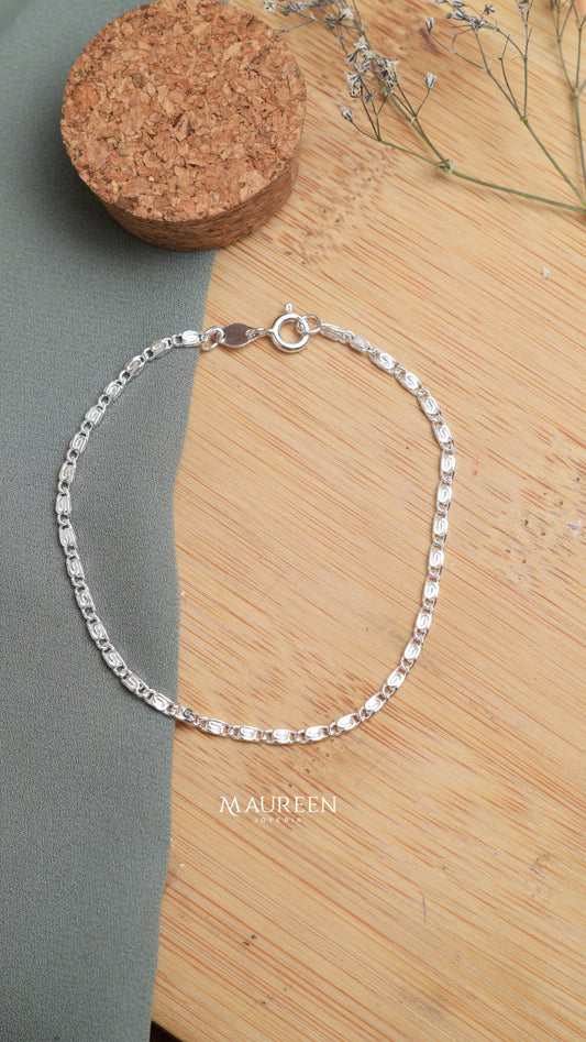 Pulsera hombre cadena gucci delgada - Plata