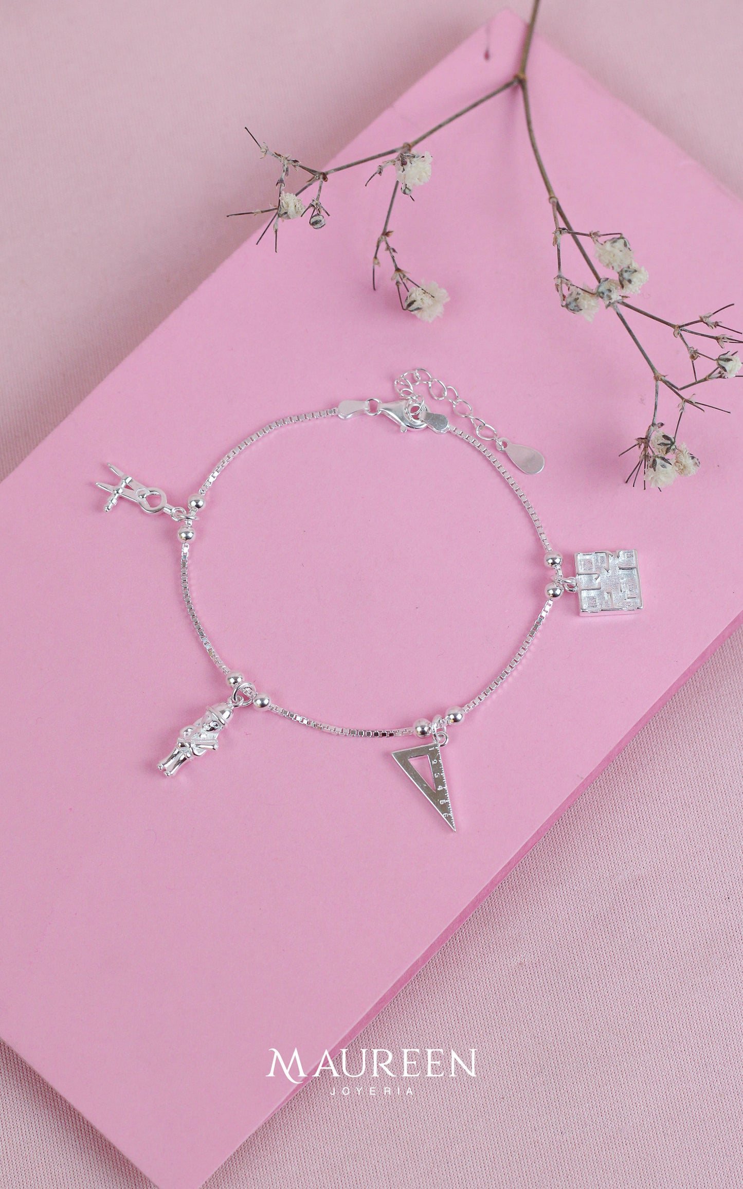 Pulsera dijes Arquitecta - Plata