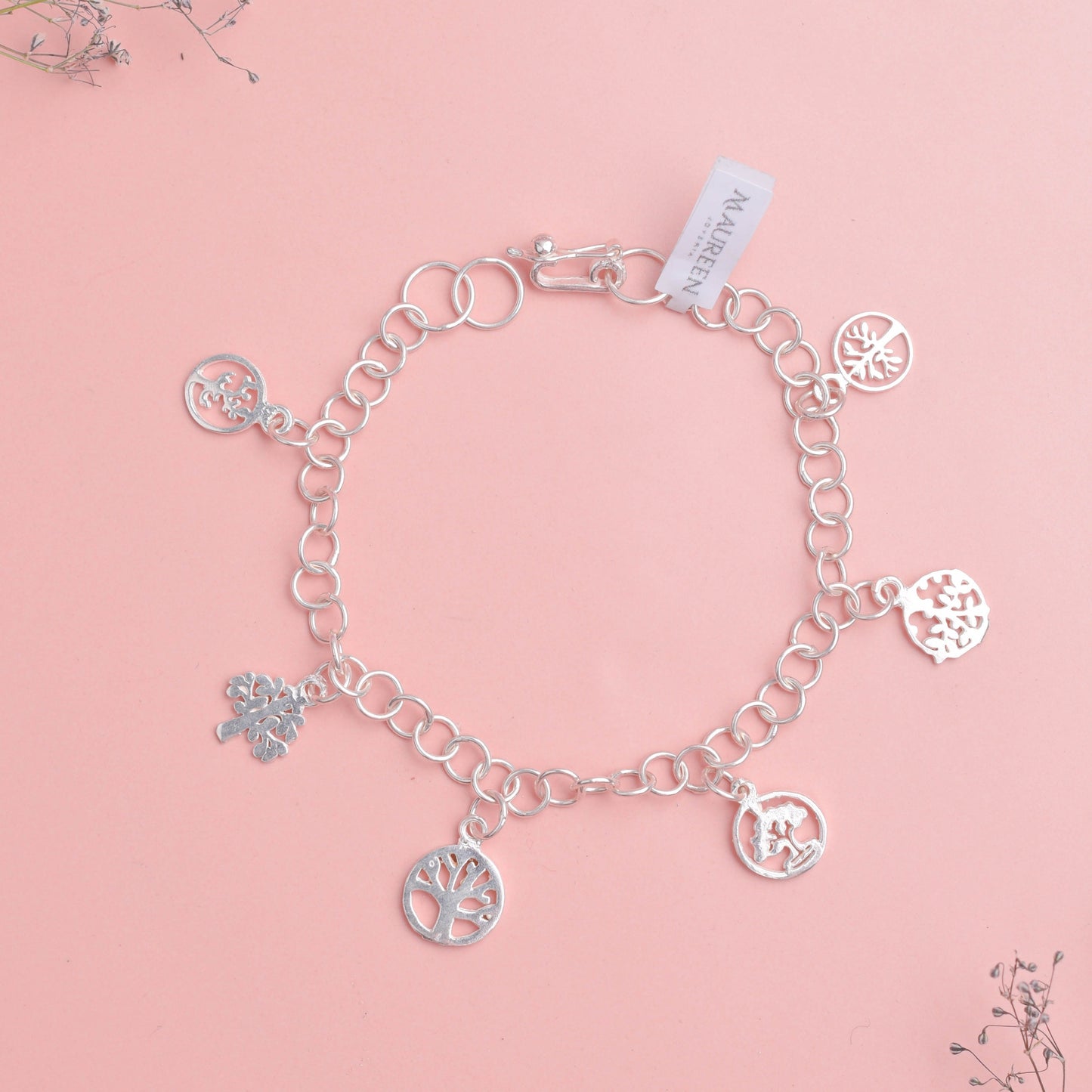 Pulsera dijes arbol de la vida - Plata