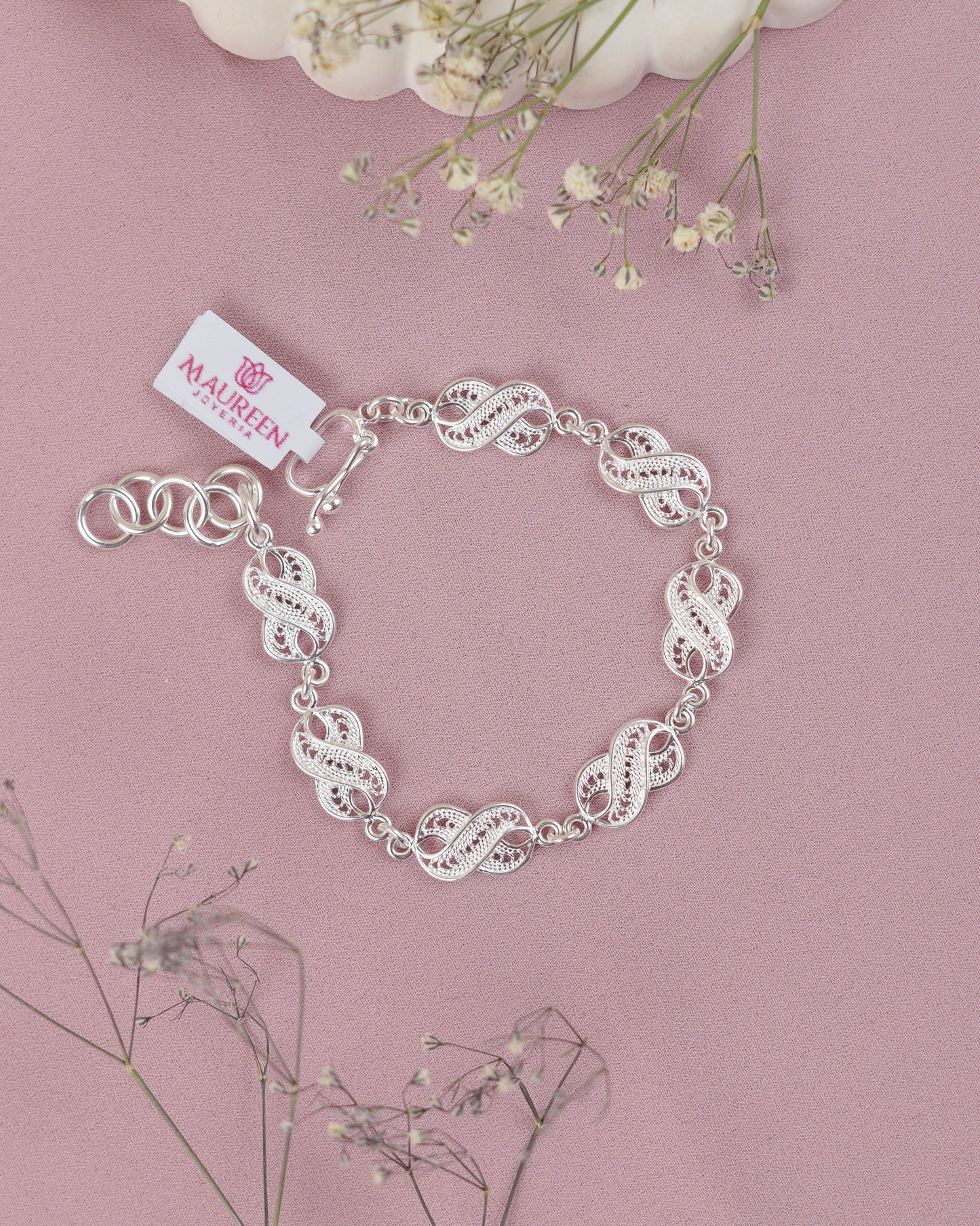 Pulsera infinito filigrana - Plata