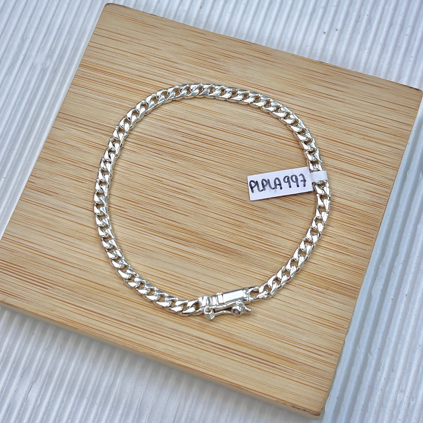 Pulsera hombre lomo - Plata