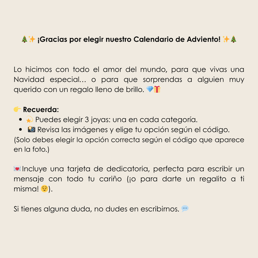 Calendario de Adviento Basico - Plata & Joyas