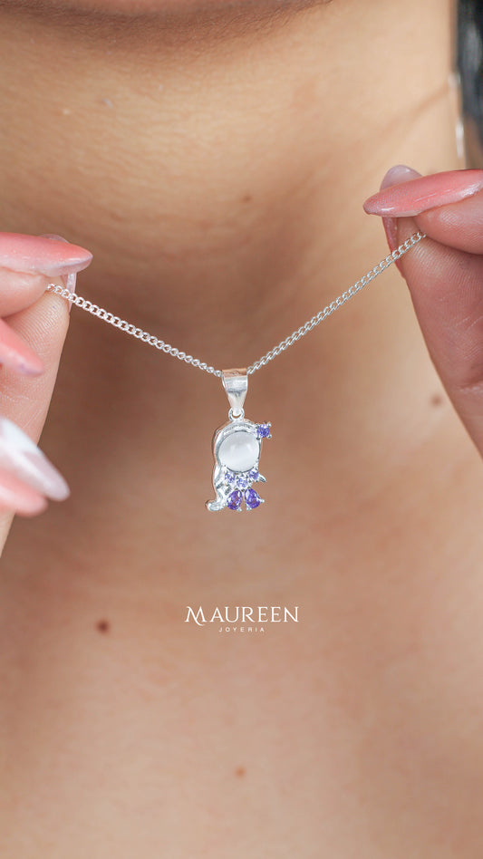 Dije Rapunzel con piedras - Plata