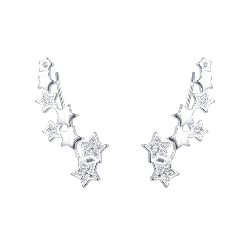 Arete trepador estrella - Plata