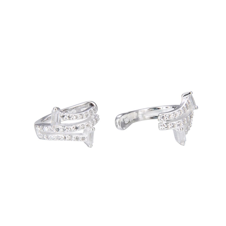 Arete earcuff circones - Plata
