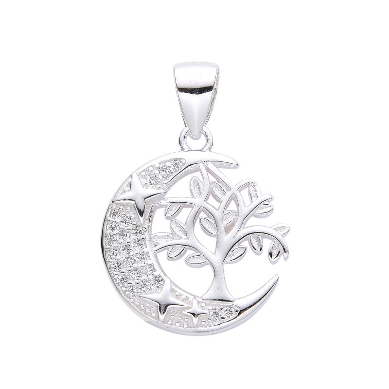 Dije árbol de la vida con luna - Plata