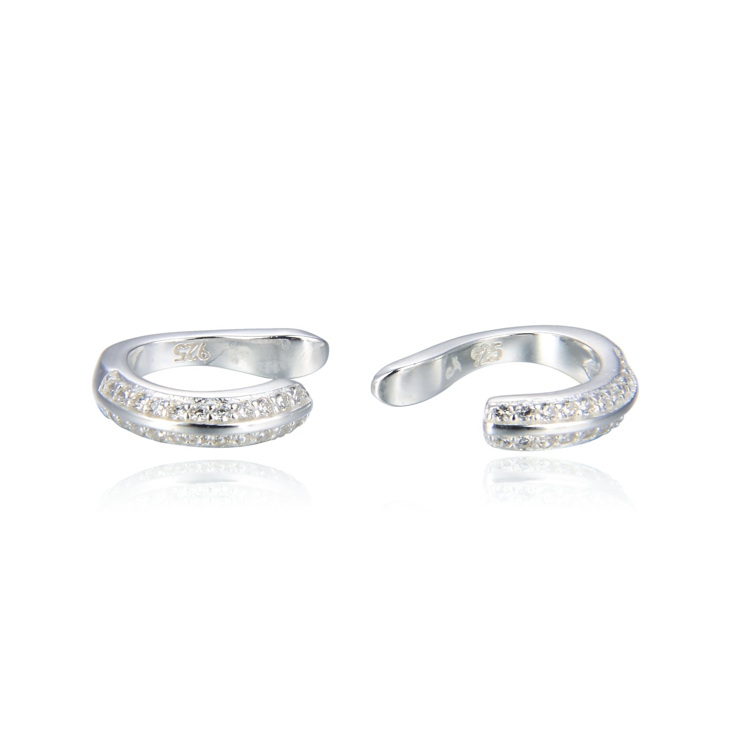 Arete earcuff circon - Plata