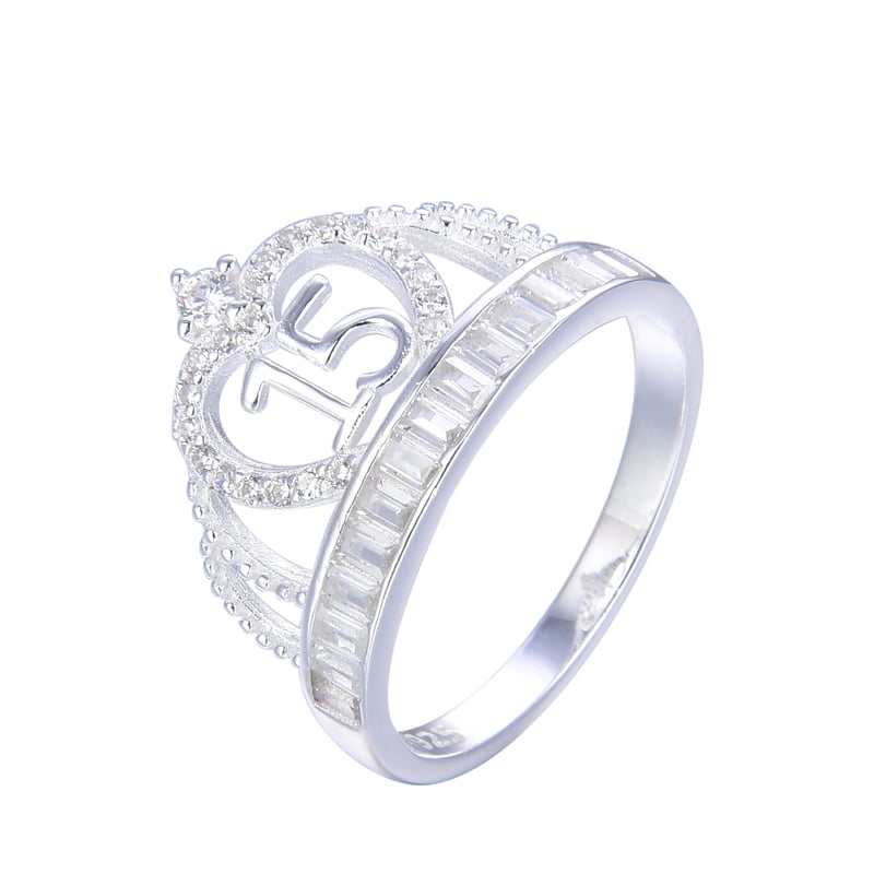 Anillo corona quinceañera - Plata