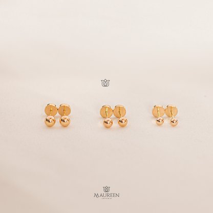 Aretes abridor bolita- Oro