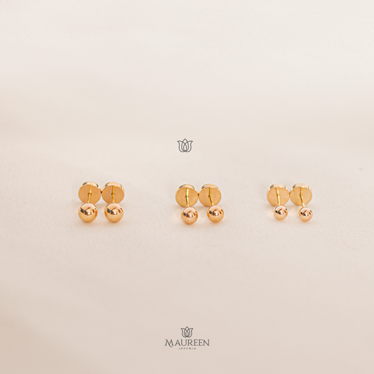 Aretes abridor bolita- Oro