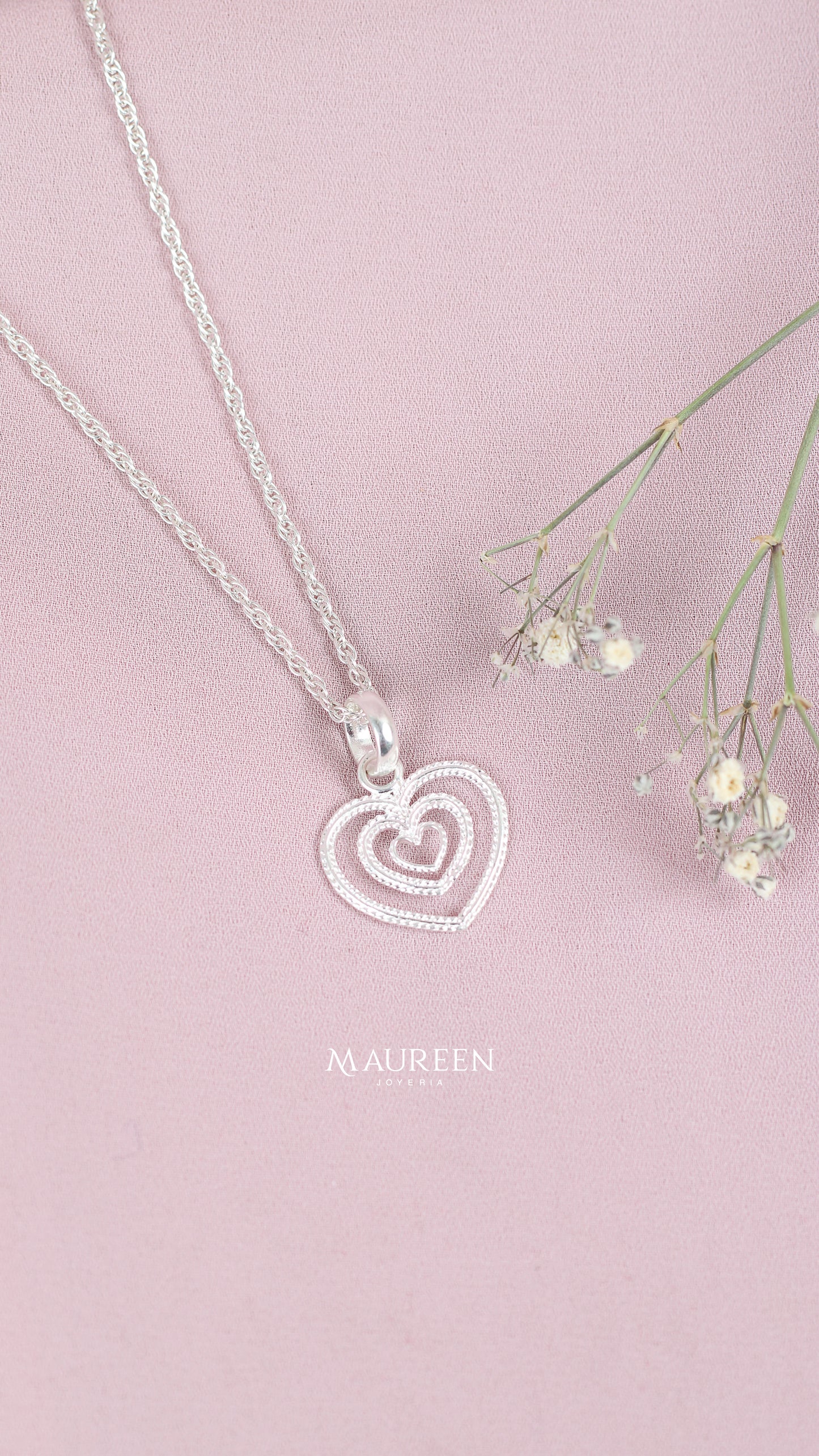 Dije corazon calado - Plata