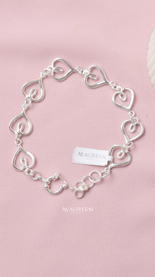 Pulsera corazon - Plata