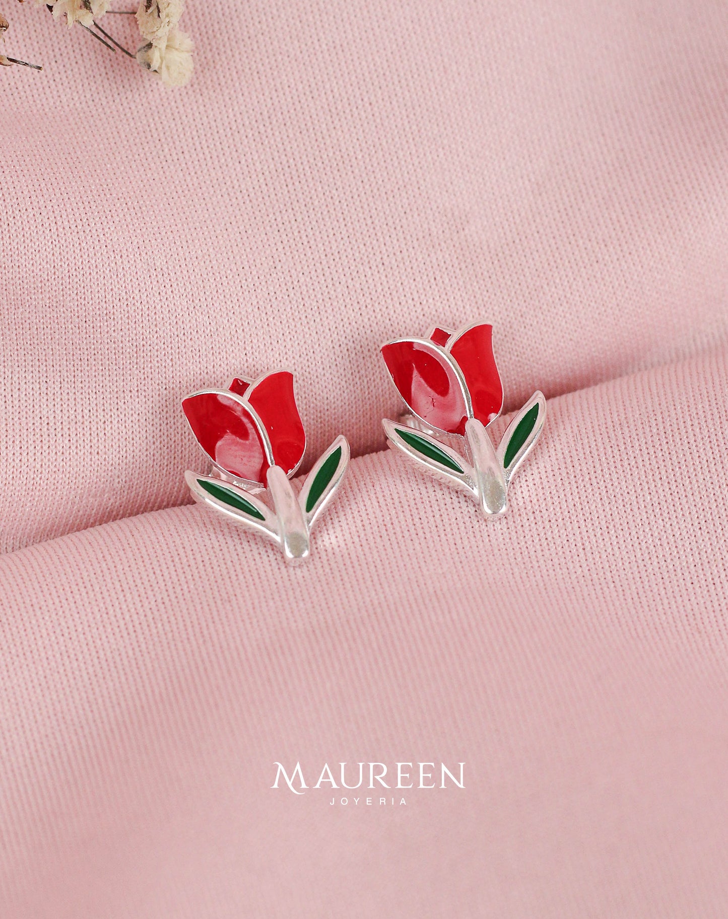 Arete tulipán - Plata