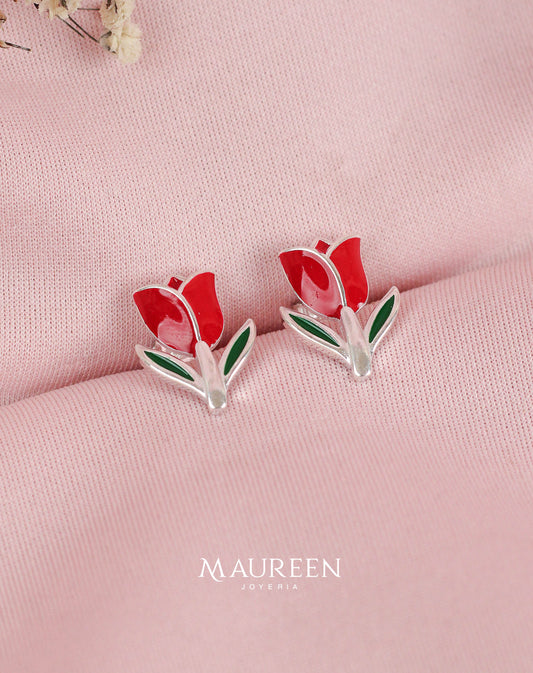 Arete tulipán - Plata